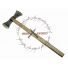 MEDIEVAL MICHIGAN DOUBLE BIT AXE STRAIGHT HICKORY HANDLE CARBON STEEL HEAD